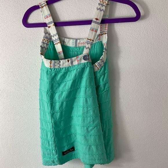 Matilda Jane Blue Green Tank Top Sz 10 - Picture 2 of 3